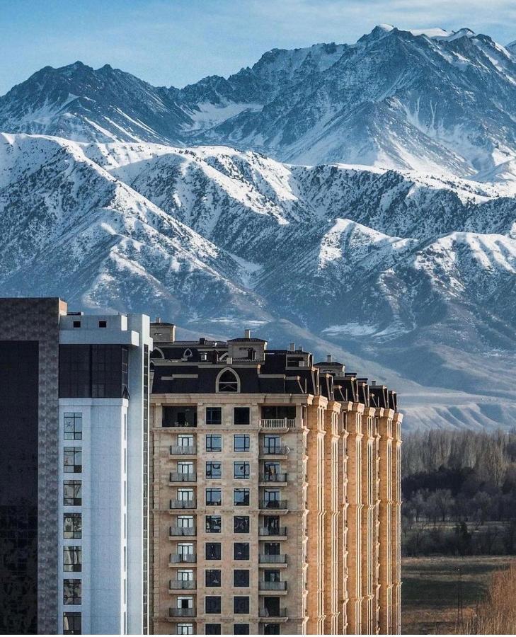 9Th And 6Th Floor Stylish Apartments With Mountainvista 比什凯克 外观 照片
